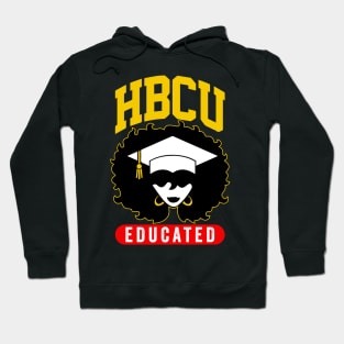 HBCU Educated Black Girl Graduation Cap Graphic Gift Hoodie